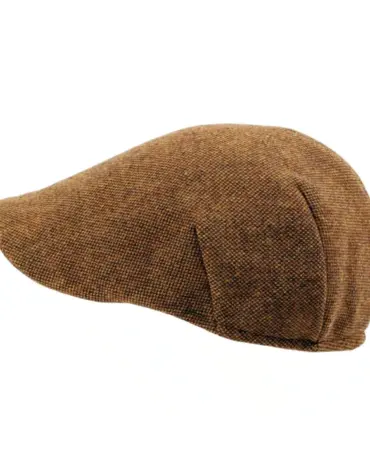 Schiebermütze Taddeo in Rostton aus Wollstoff  Handarbeit Risa