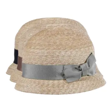 Damen Strohhut Cloche aus Weizenstroh mit breitem Rebsband|Damen Strohhut Cloche aus Weizenstroh mit breitem Rebsband|Damen Strohhut Cloche aus Weizenstroh mit breitem Rebsband|Damen Strohhut Cloche aus Weizenstroh mit breitem Rebsband