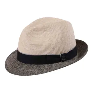 Trilby Hanfborte creme Seide von Risa in écru grau-weiss