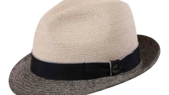 Trilby Hanfborte creme Seide von Risa in écru grau-weiss