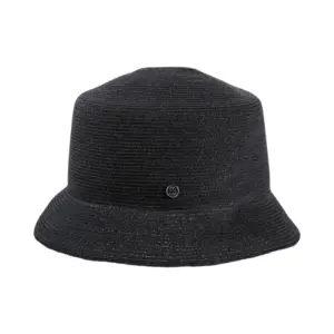 Schwarzer Bucket Hanfhut «ligne noire» von Risa aus 100% Hanf