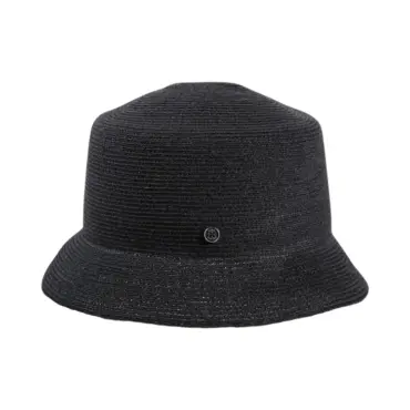Schwarzer Bucket Hanfhut «ligne noire» von Risa aus 100% Hanf