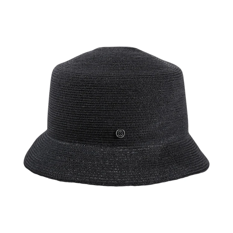 Schwarzer Bucket Hanfhut «ligne noire» von Risa aus 100% Hanf