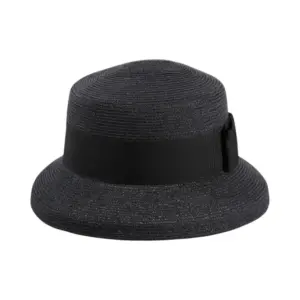 Schwarze Cloche «ligne noire» von Risa aus 100% Hanf
