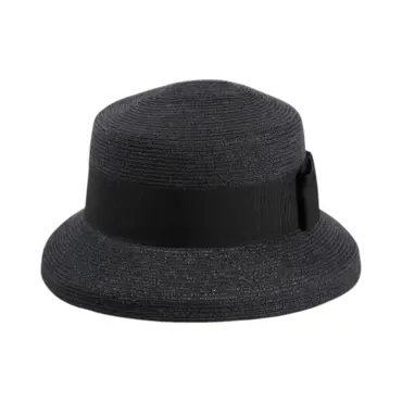 Schwarze Cloche «ligne noire» von Risa aus 100% Hanf