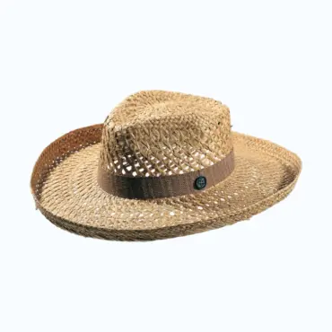 Fedora Straw-Breeze Natur Strohhut mit breiter Krempe von Risa