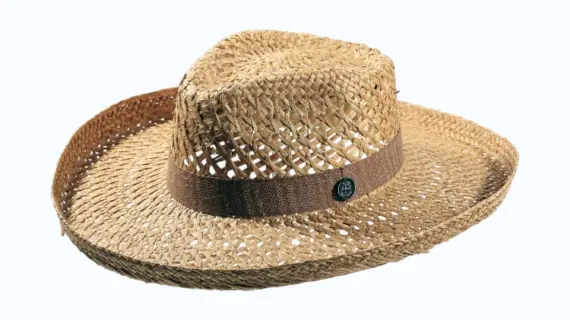 Fedora Straw-Breeze Natur Strohhut mit breiter Krempe von Risa