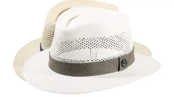 Ventilierter Panama Fedora mit Leinenband von Risa Schweiz