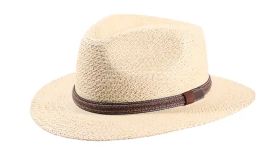 Fedora Rustical Panama Natur von Risa Schweiz mit geflochtenem Lederhutband