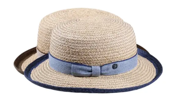 Aufschlaghut „Romboid Ribbon“ aus Raffia von Risa