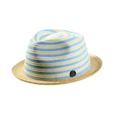 Trilby Pastel Summer aus Weizenstroh in Ciel und Natur