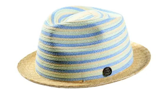 Trilby Pastel Summer aus Weizenstroh in Ciel und Natur