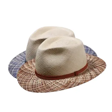 City Panama gesprenkelter Rand navy oder mittelbraun mit feisntem Rebsband