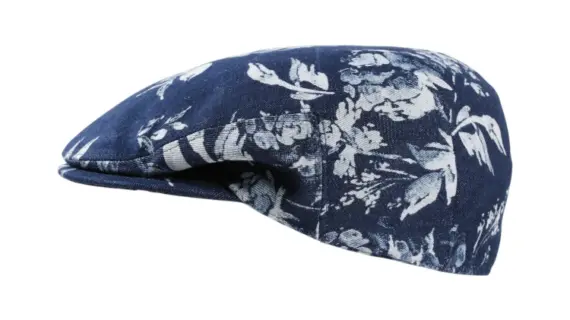 Schiebermütze Massimo Jeans aus Baumwolle mit hellem floralem Muster