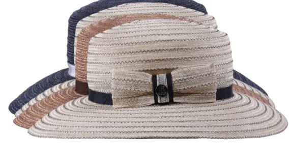 Cloche Gross Hanf Damenhut in 4 Farben mit Hutband und Risa-Knopf