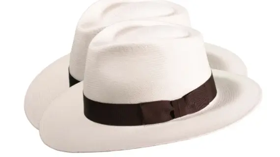 Panama City Cuenca Grad 16 in Weiss mit schwarzem oder braunem Rebsband