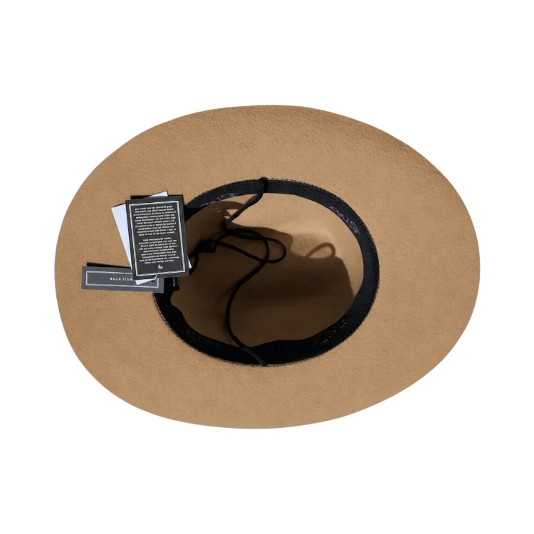 Westernhut Desperado aus Wollfilz in Camel mit Lederband