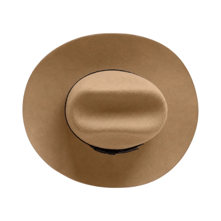 Westernhut Desperado aus Wollfilz in Camel mit Lederband