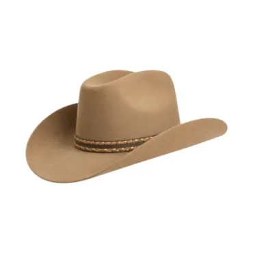 Westernhut Desperado aus Wollfilz in Camel mit Lederband