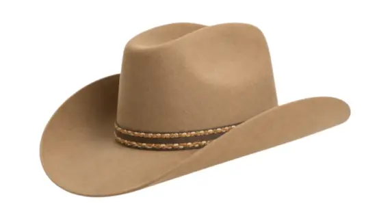 Westernhut Desperado aus Wollfilz in Camel mit Lederband