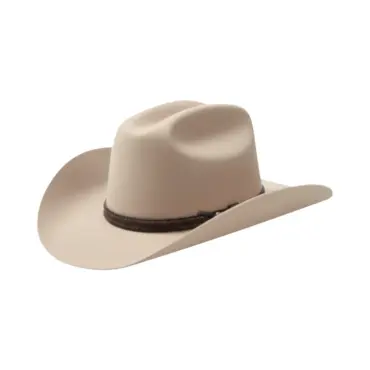 Westernhut Desperado aus Wollfilz in Hellbeige mit Lederband