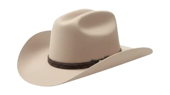 Westernhut Desperado aus Wollfilz in Hellbeige mit Lederband