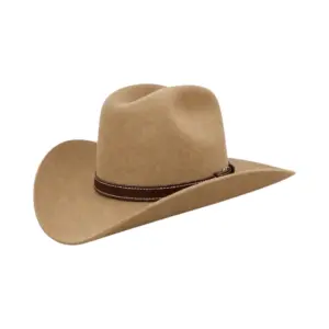 Westernhut Rodeo aus Wollfilz in Camel mit Rebsband
