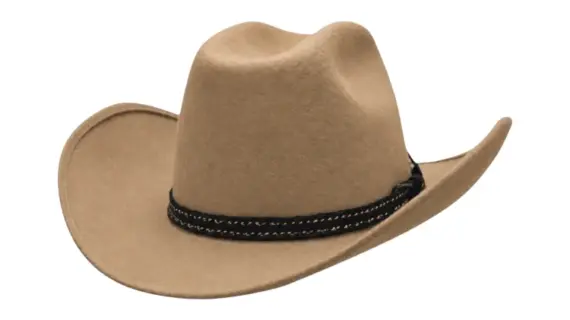 Westernhut Montana mit Bridée aus Wollfilz in Camel
