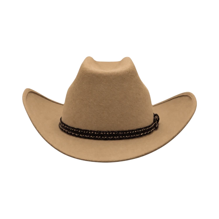 Westernhut Montana mit Bridée aus Wollfilz in Camel