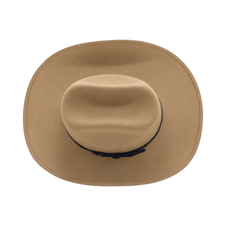 Westernhut Montana mit Bridée aus Wollfilz in Camel