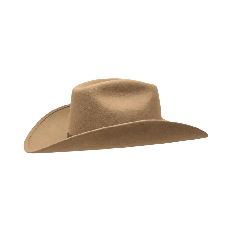 Westernhut Montana mit Bridée aus Wollfilz in Camel