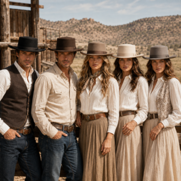 Variantenbild Gambler Western Premium Biberhut in Schwarz Dunkelbraun Ocker Hellbeige und Hellgrau