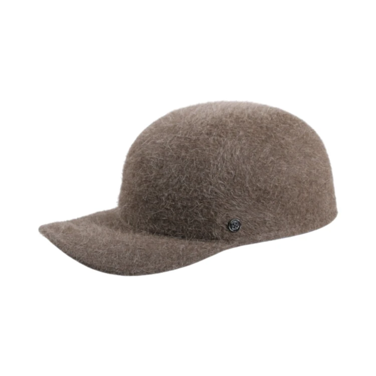 Cap Capelli aus Haarfilz in Braun meliert