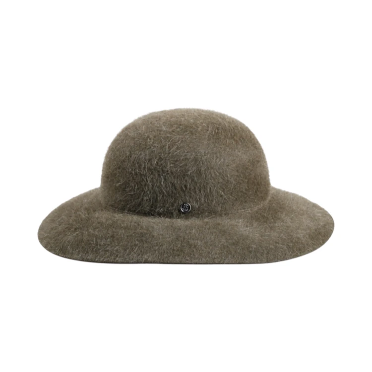 Cloche Capelli aus 100 % Haarfilz in der Farbe Kaperngrün