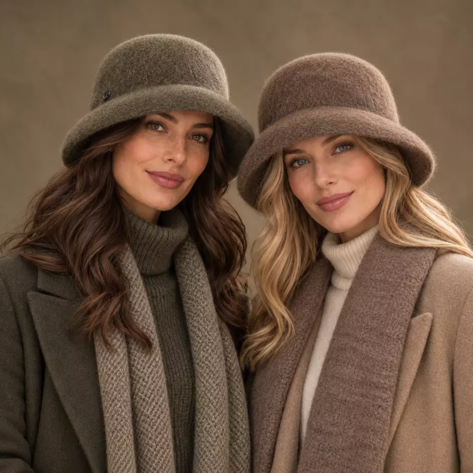 Variantenbild Cloche Capelli in Braun und Kaperngrün