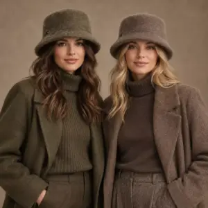 Variantenbild Bucket Hat Capelli in Kapergrün und Braun meliert