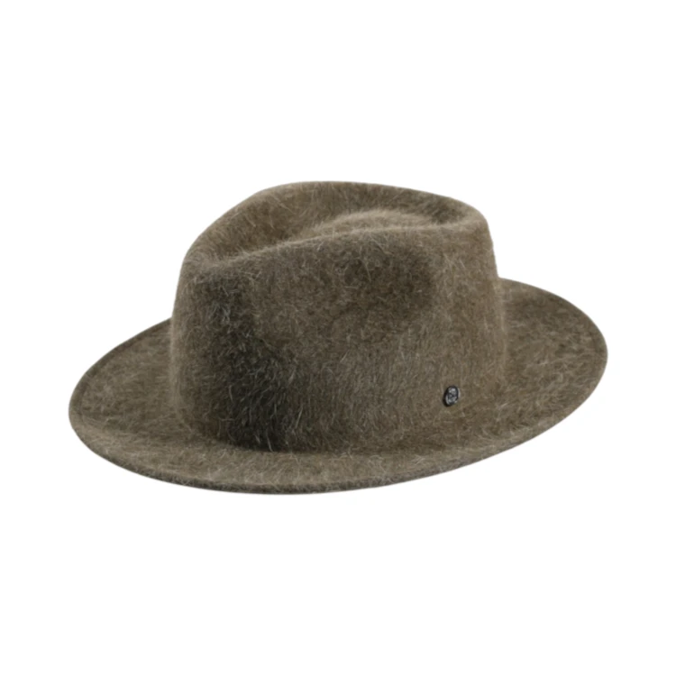 Fedora Capelli aus Haarfilz in Kaperngrün meliert
