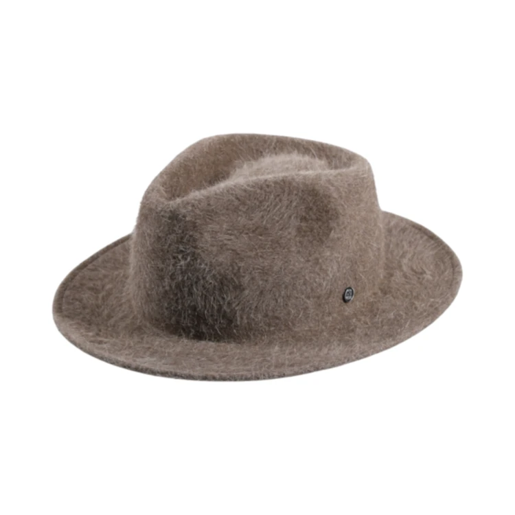 Fedora Capelli aus Haarfilz in Braun meliert