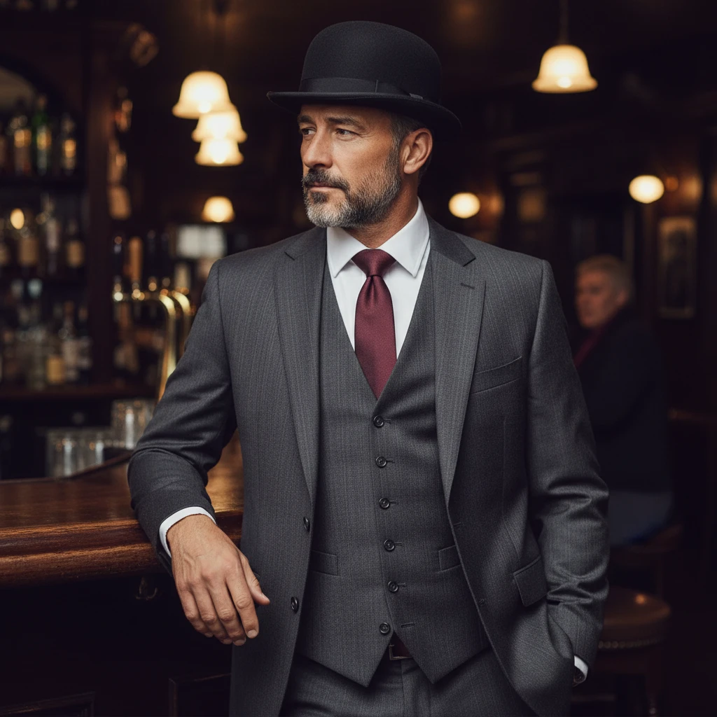 Bowler - Classic Melone aus steifem Haarfilz – Bild 2