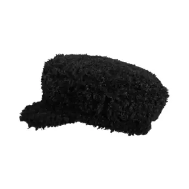 Camaret Curly Unisex in Schwarz mit flauschiger lockiger Oberfläche